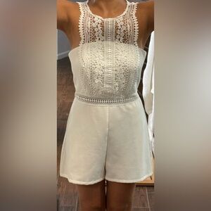 Elegant Cream Lace Jumpsuit